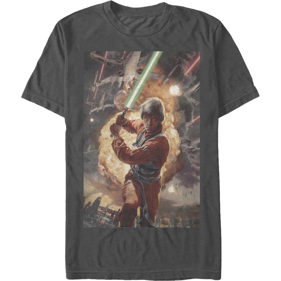 Luke Skywalker Action Poster Star Wars Tshirt